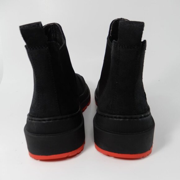 CAMPER Brutus Trek Ankle Chelsea Boots 35 5 Black Nubuck Red Michelin Sole NEW - Picture 9 of 15